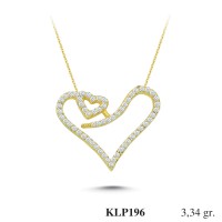  Gold Zircon Stone Necklace 3,2064 gr 
