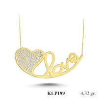  Gold Zircon Stone Necklace 4,1472 gr 