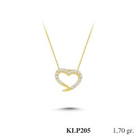  Gold Zircon Stone Necklace 1,632 gr 