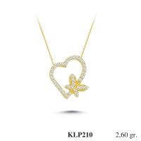  Gold Zircon Stone Necklace 2,496 gr 