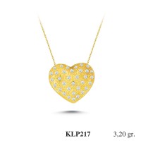  Gold Zircon Stone Necklace 3,072 gr 