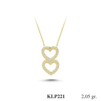  Gold Zircon Stone Necklace 1,968 gr 