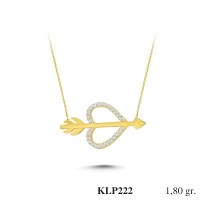  Gold Zircon Stone Necklace 1,728 gr 
