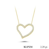  Gold Zircon Stone Necklace 2,112 gr 