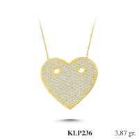  Gold Zircon Stone Necklace 3,7152 gr 