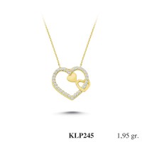  Gold Zircon Stone Necklace 1,872 gr 