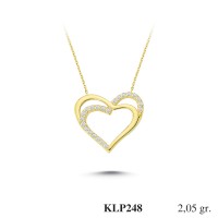  Gold Zircon Stone Necklace 1,968 gr 