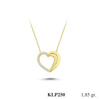  Gold Zircon Stone Necklace 1,776 gr 