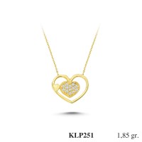  Gold Zircon Stone Necklace 1,776 gr 