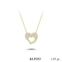  Gold Zircon Stone Necklace 1,776 gr 