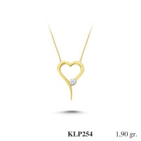  Gold Zircon Stone Necklace 1,824 gr 