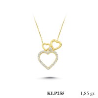  Gold Zircon Stone Necklace 1,776 gr 
