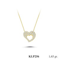  Gold Zircon Stone Necklace 1,584 gr 