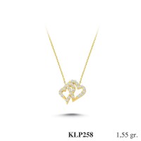  Gold Zircon Stone Necklace 1,488 gr 