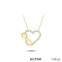 Gold Zircon Stone Necklace 1,8048 gr 
