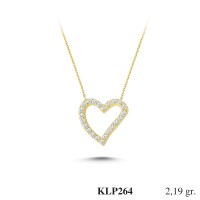  Gold Zircon Stone Necklace 2,1024 gr 