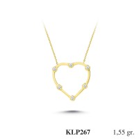  Gold Zircon Stone Necklace 1,488 gr 