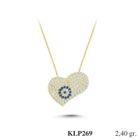  Gold Zircon Stone Necklace 2,304 gr 