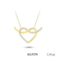  Gold Zircon Stone Necklace 2,208 gr 