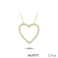  Gold Zircon Stone Necklace 2,2368 gr 