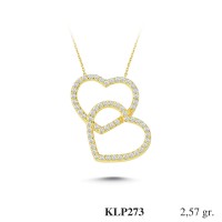  Gold Zircon Stone Necklace 2,4672 gr 