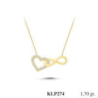  Gold Zircon Stone Necklace 1,632 gr 
