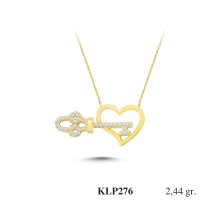  Gold Zircon Stone Necklace 2,3424 gr 