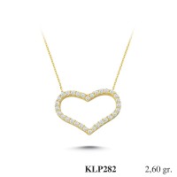  Gold Zircon Stone Necklace 2,496 gr 
