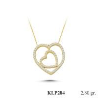  Gold Zircon Stone Necklace 2,688 gr 