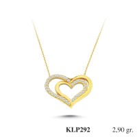  Gold Zircon Stone Necklace 2,784 gr 