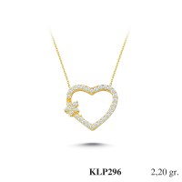  Gold Zircon Stone Necklace 2,112 gr 