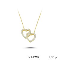  Gold Zircon Stone Necklace 2,112 gr 