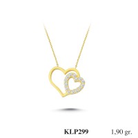  Gold Zircon Stone Necklace 1,824 gr 