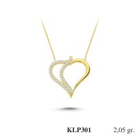  Gold Zircon Stone Necklace 1,968 gr 
