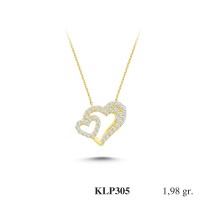  Gold Zircon Stone Necklace 1,9008 gr 