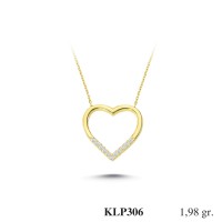  Gold Zircon Stone Necklace 1,9008 gr 