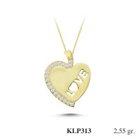  Gold Zircon Stone Necklace 2,448 gr 