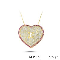  Gold Zircon Stone Necklace 5,0112 gr 