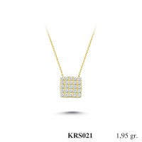  Gold Zircon Stone Necklace 1,872 gr 