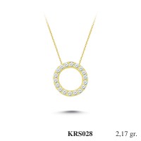 Gold Zircon Stone Necklace 2,0832 gr 
