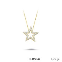  Gold Zircon Stone Necklace 1,872 gr 
