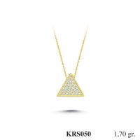  Gold Zircon Stone Necklace 1,632 gr 