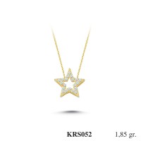  Gold Zircon Stone Necklace 1,776 gr 
