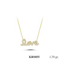  Gold Zircon Stone Necklace 1,632 gr 