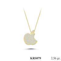 Gold Zircon Stone Necklace 2,4576 gr 