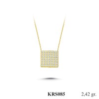  Gold Zircon Stone Necklace 2,3232 gr 