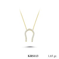  Gold Zircon Stone Necklace 1,584 gr 
