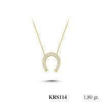  Gold Zircon Stone Necklace 1,728 gr 