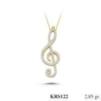  Gold Zircon Stone Necklace 2,736 gr 