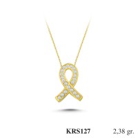  Gold Zircon Stone Necklace 2,2848 gr 